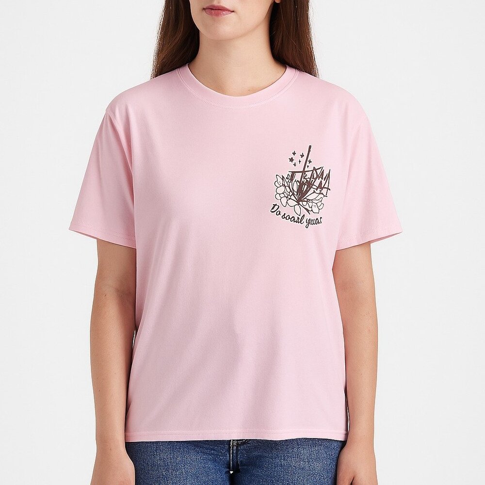 SHEIN Curve Plus Pink Graphic Tee “The Whole Problem” Short Sleeve Top 4X